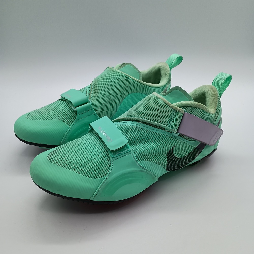 Nike SuperRep Cycling Shoes Green Womens 9.5 Cleats‎ Peloton Look Delta Cycle